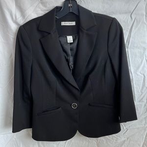 WHBM Black wool blend blazer